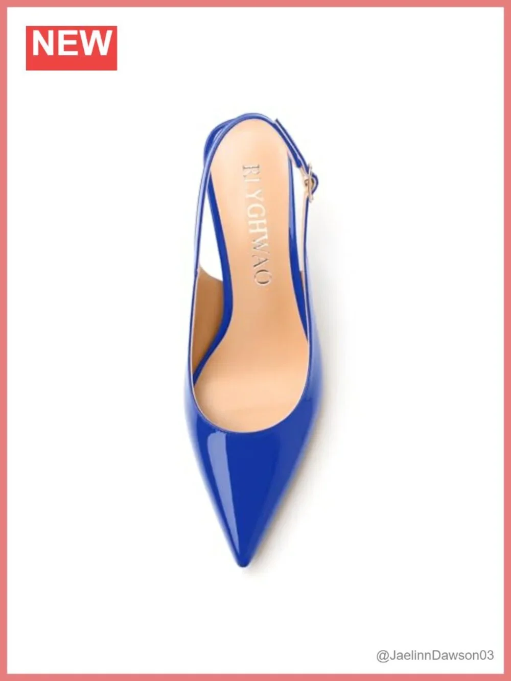 Women's Slingback Pumps Pointed Toe Stiletto High Heels Patent Shoes with